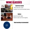 Wijnglazen een prachtige rode wijnglas lare ballonkom loodvrij kristal lon stengel dunne rand 22-ounces set van 4 l49