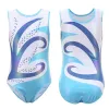 Shorts Leotards för tjej 3st Ballet Dance Gymnastics Suit Fashion Gradient Gilding Rhinestone Inlay bodysuit med shorts och pannband