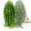 Fleurs décoratives 68cm 5 fourchettes Eucalyptus Vines Mur artificiel suspendu Garland Fake Plant pour le mariage Room de maison Décoration de jardin Plastic