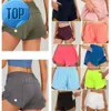 2024 Designers lululemenI Womens Yoga Shorts Fit Zipper Pocket High Rise Quick Dry Womens Train Short Loose Style Breathable Gym Quality hnm668