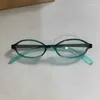 Lunettes de soleil Y2K Small Square Oval Lunes Femmes Blue Light Computer Game Anti-Blue Frameglass Flatglasses