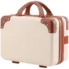 Opbergtassen 14-inch draagbaar doos wachtwoord kleine koffer dames schattige kast lichtgewicht mini tas abs materiaal