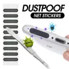 قابس غبار عالمي لجهاز iPhone Samsung Charge Port Port Cleaning Brush Tools Phone Speaker Anti Dust Mesh Sticker