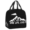 Custom One Life Live It Lunch Bag Сумка теплооделка для ланч -коробки для женщин детская школьная работа для пикника.