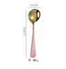 Spoons Stainless Steel Round Spoon Cute Dessert Coffee Children's Soup Tableware Household