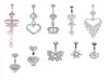 10pcs Dangle Belly Button Pierścienie Modna stal nierdzewna pępki pępki CZ biżuteria do piercingowej dla kobiet3223268