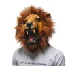 Halloween props vuxna arga lejon huvud masker djur full latex maskerad födelsedagsfest ansikte mask fancy klänning1308633