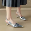 Chaussures habillées talons hauts Sandales pointues Points d'été 2024 Designer Pust Walking Pumps Fashion Ladies Zapatillas