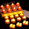 6/3/1 stks LED Love Electronic Candle Light Wedding Valentijnsdag Decor Huishoudelijk Huis Glitter Romantische hartvormige kaarslamp