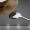 Coffee Scoops Premium Quality 304 Spoon et fourche en acier inoxydable pour les desserts coréens - Perfectionner votre expérience culinaire