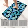 Tapis 1pc beaux papillons bleus tapis de sol absorbant pour le salon chambre de salle de bain entrée décoration de tapis sans glissement