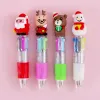 Długopisy 20pcs/partia świąteczne silikonowe pióro Pen 4 kolorystyka szkolna mody Kawaii Pens