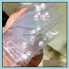 Loose Gemstones Pearl Bead Diy Jewelry High Gloss Natural Freshwater For Women 6-9Mm Round White Beads With Drop Delivery Dhgarden Dh9Vn
