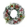 Fleurs décoratives couronne de porte durable améliorer l'atmosphère disposition de la scène pendentif avant la décoration de Noël décoration de Noël