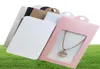 50PCS multi color paper jewelry package display hanger packing box with clear pvc window for necklace earring6360715