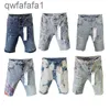 Calça de jeans de designer roxo shorts hip hop casual curto lenght jean roupas 29-40 tamanho 9ynh