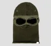 Goggle balaclava extra fino merino lã chapéu de tricô masculino capô de vento ao ar livre retém tampas de caveira de calor preto exército verde4383802