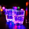 Party Decoration Creative LED Light Flashing Cups Smart Liquid Active Plastic Cup Wedding Dekorera Champagne Beer Drinkware för barer