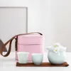 Teaware Sets Portable Teapot Tea Cup Set Kit Household Making Travel Outdoor Bag Chinese Supplies 1 Bowl 2 Cups