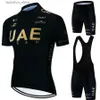 Cycling Shorts UAE Cycling Clothes Jersey Men Set Mtb Road Bike Uniform Shorts Man Mountain Compte 2024 Bib Mens Suit Cyc Spring Summer L48