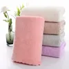 Towel Coral Velvet Cut Edge Plain Wash Soft Face For Home Polyester Bath Towels Bathroom