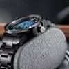 Muñecos de pulsera Oblvlo Luxury Men's Pvd Mecánica Mecánica Diseñador Automático Dial Dial de 100 m Relogios impermeables Masculino Cam-Sun