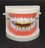 Hip Hop Gold Teethz Grillz Drip 8 dents grills dentaire cosplay inférieur Bas de dents de dents Rappeur Bouth Bijoux Party Gift8608886