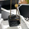 Women Crossbody Bags Shoulder Handbags Designer Luxury Mini Portable Box Cosmetic Lipstick Bag Sheepskin Black Ladies Fashion Small Purses Golden Ball Chain 11cm