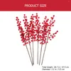 Decoratieve bloemen 6 pc's kerstbomen Red Berry Branch Bessen Picks decor kunstmatige stengels Xmas Fortune Fruit Noel Decoratie 2024