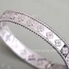 Bracelet de kaléidoscope de kaléidoscope de kaléidoscope de luxe Vancleff Pure Silver Light Wit