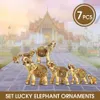 Mini set Feng Shui Elegant Elephant Trunk Statue Lucky Wealth Figurine Crafts Ornaments Gift for Home Office Office Dektop Decoration 20242M