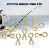 200PCS Brass Sinker Wire Eye for DO-IT Molds 15/17.5/21.5 cm Fishing Accessary Outdoor Fishing Tackle Tools