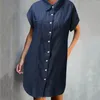 Robes décontractées de chemise de denim d'été