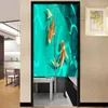 Lucky Carp Fish Door Curtain Chinese Panel Japanese Style Hotel Room Doorway Curtains Entrance Noren Home Hanging Half-Curtain