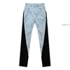 Jeans womens designer magro blu nero blu giuntato a metà capricci femmina pantaloni in denim a tutta lunghezza