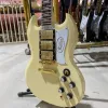 Kable SG G400 Elektryczna krem ​​gitarowa żółty kolor Golden Hardware Three Pictups Mahoni Guitar Body Darmowe wysyłka