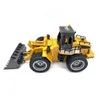 1:18 RC Car Eloy Huina Bulldozer Tractor Engineering Vehicle Excavator 2.4G Radiokontrollerade bilar Truck Toys for Boys Kids Gift