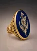 Victorian Vintage 14k Gold Diamond Ring Unique Blue Rose Flower Enamel Jewelry Bride Engagement Wedding Gift for Women Size 7116464792