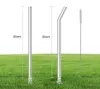 clear glass straw 2008mm reusable straight bent glass drinking straws with brush eco friendly glass straws for smoothies cocktails7508341