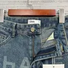 Shorts Shorts Designer di fascia alta xiaoxiang 24 primavera/estate New laser bruciati lettere jeans sottili dritti per donne i50a