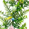 Dekorativa blommor Easter Garland Greenery lämnar vårblommig dekoration för mantlar Porch Celebration Farmhouse Patio