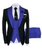 Костюм Slim Fit Men Suits Combiniation Groom Black Lyxedos для формальной свадебной куртки жилет 3 штуки 240412