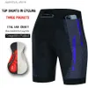 Shorts cyclistes pour hommes cyclistes Uniform Bib équipement court 3 poches vélo lycra bibs shorts gel homme vêtements pantalon sportif professionnel mtb été l48