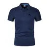 Herren Polos 2024 Drucken 35% Baumwollpolo -Hemd für lässige, feste Farben Slim Fit Summer Mode Brand Clothing