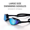 HD Anti Fog Professional Competition Swimming Goggles Män Kvinnor Vattenssport Eyewear Glasögon Adutable Adult Swim Race Goggles 240412