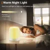 Настольные лампы JFBL Светодиодные прикроватные лампы прикосновение Dimmable 3 Яркость Регулируемая ночная свет висят портативный