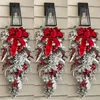 Flores decorativas 2024 Via de Natal pendurada Gruscha Holiday Art Wreath Festival Tema Multifuncional para a lareira da janela da porta