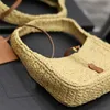 Yaz Straw Tasarımcı Çanta Undermar Plaj Tasarımcıları Çanta Kadınlar Omuz Çantaları Lüks El Dokuma Lafit Cowhide Card Para Çantaları Moda Çok yönlü