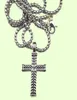 Colliers de chaîne de style masculin pendentif femmes classiques diamant diamant dy pendentif vintage bijoux croix de longueur de saute