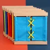 Houten dressing training game kinderen vroege educatieve sensorische vaardigheden speelgoed Montessori leermateriaal enkel pakket